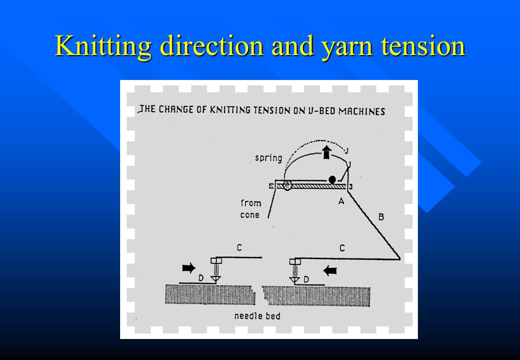 Knitting direction and yarn tension