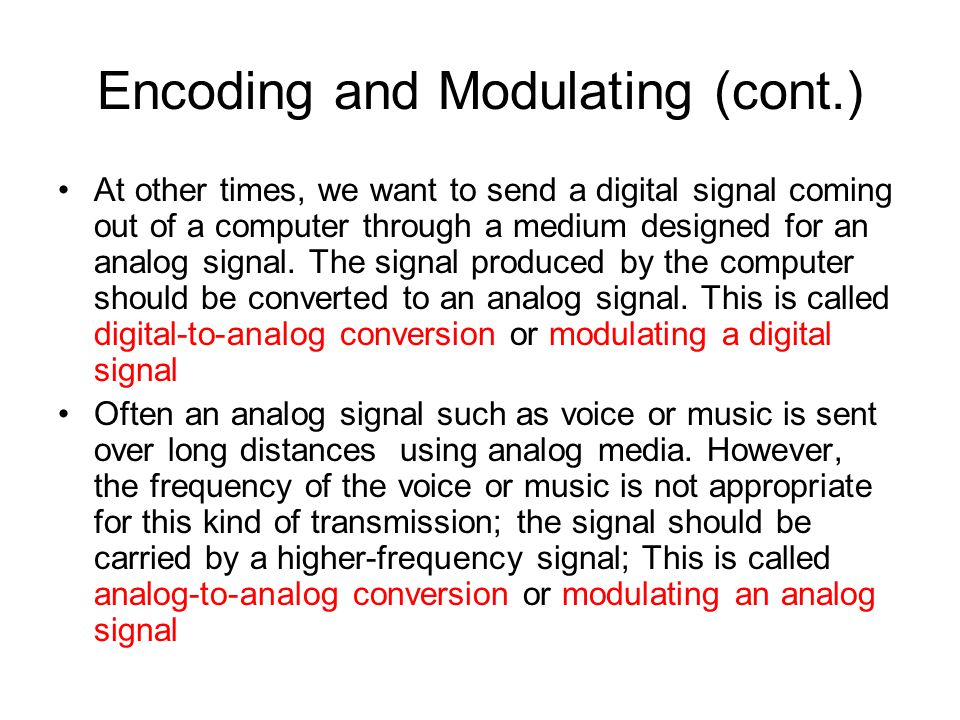 Encoding and Modulating (cont.)