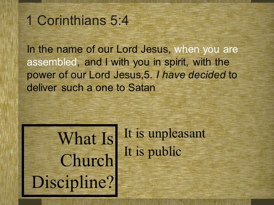 What Is Church Discipline
