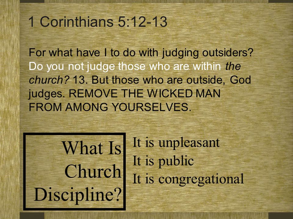 What Is Church Discipline