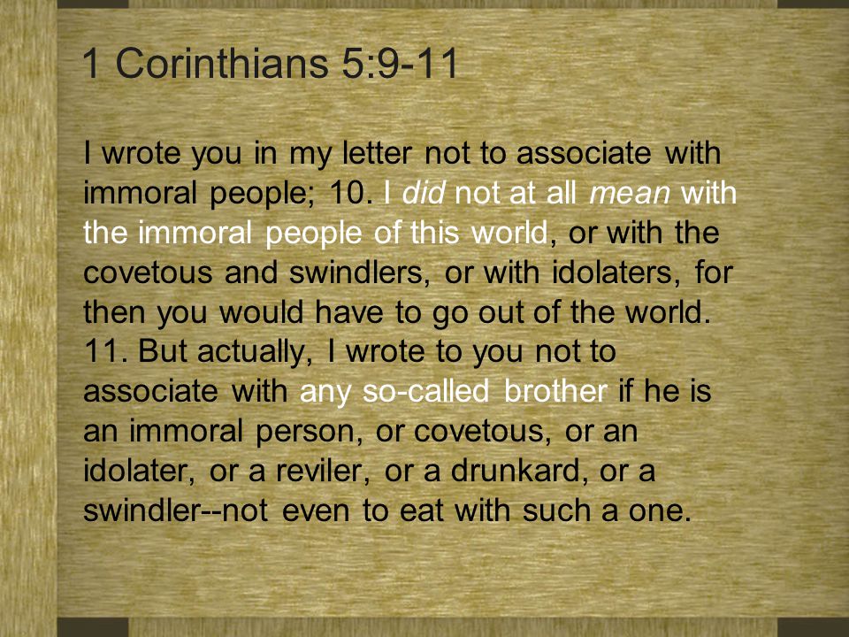 1 Corinthians 5:9-11