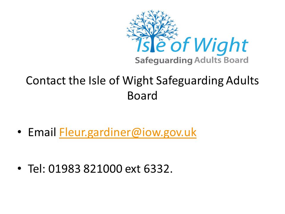 Contact the Isle of Wight Safeguarding Adults Board