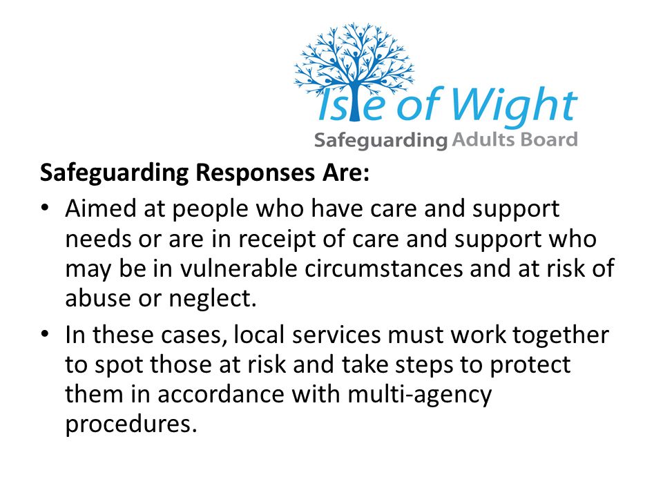 Safeguarding Responses Are: