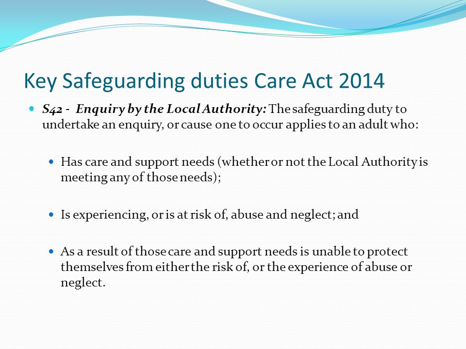 Care Act 2014 Safeguarding Adults - ppt video online download
