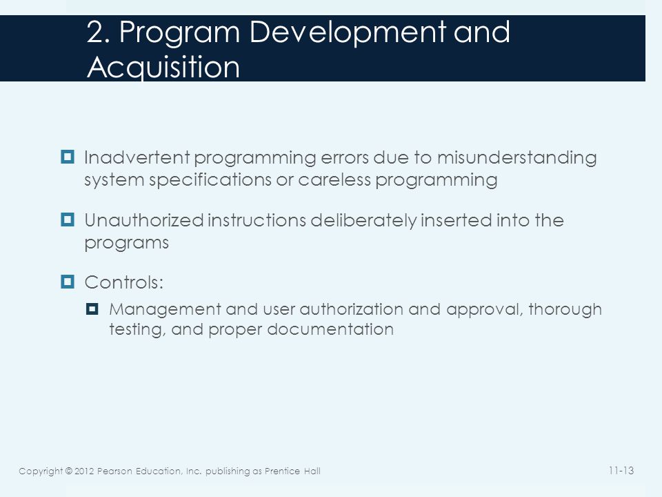 2. Program Development and Acquisition