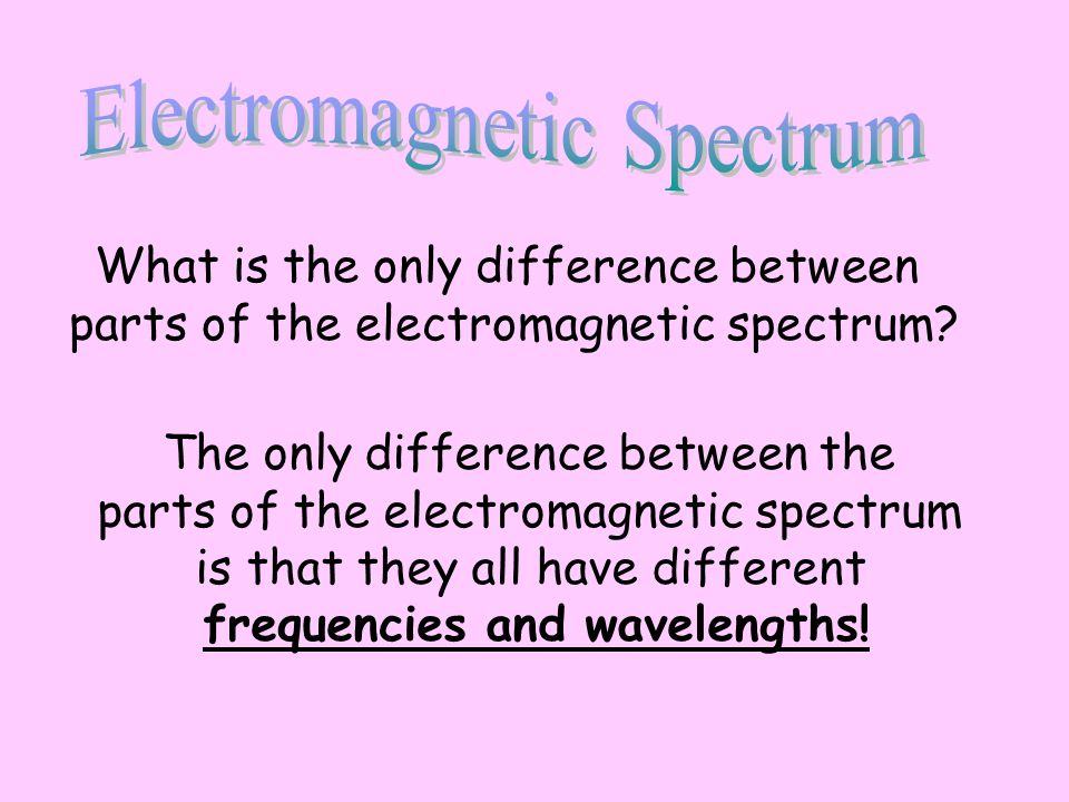 frequencies and wavelengths!