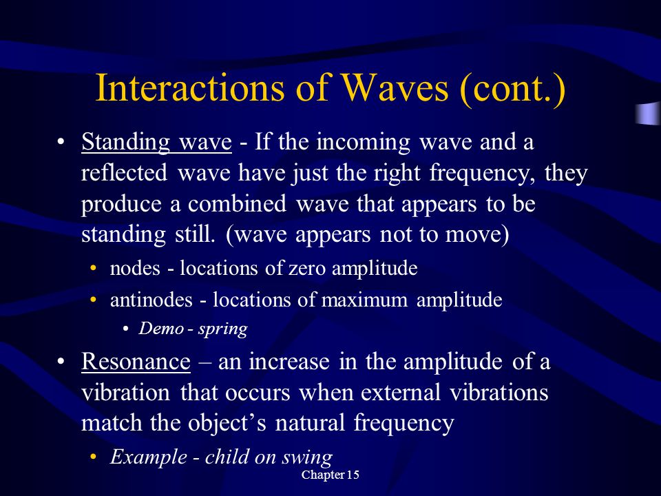Interactions of Waves (cont.)