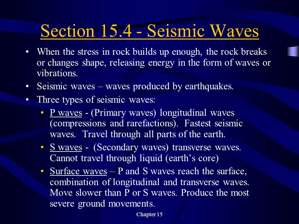 Section Seismic Waves