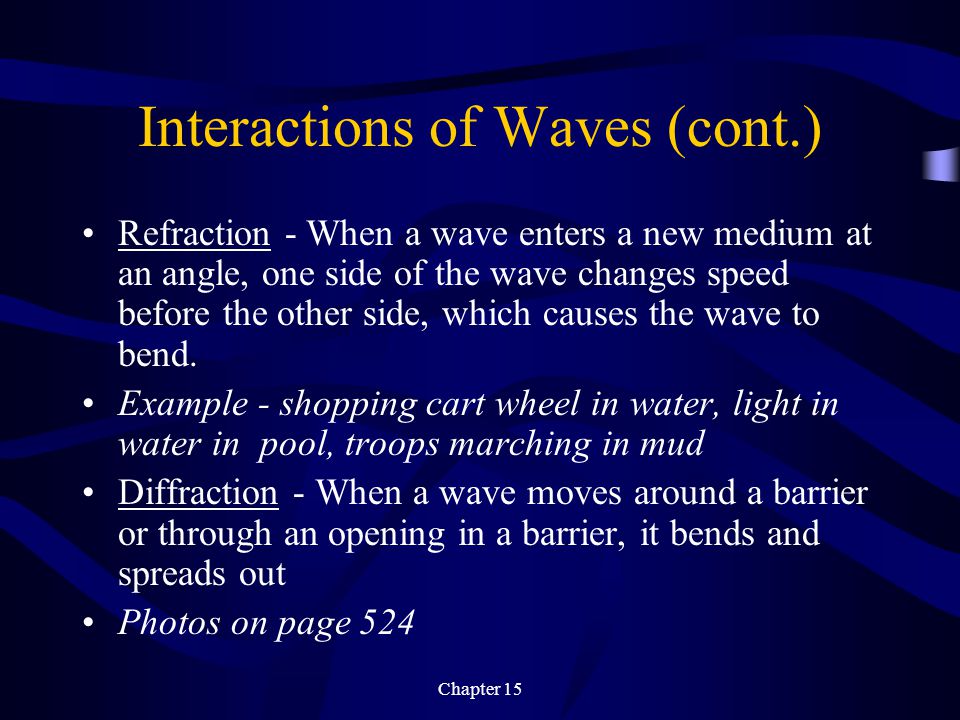 Interactions of Waves (cont.)