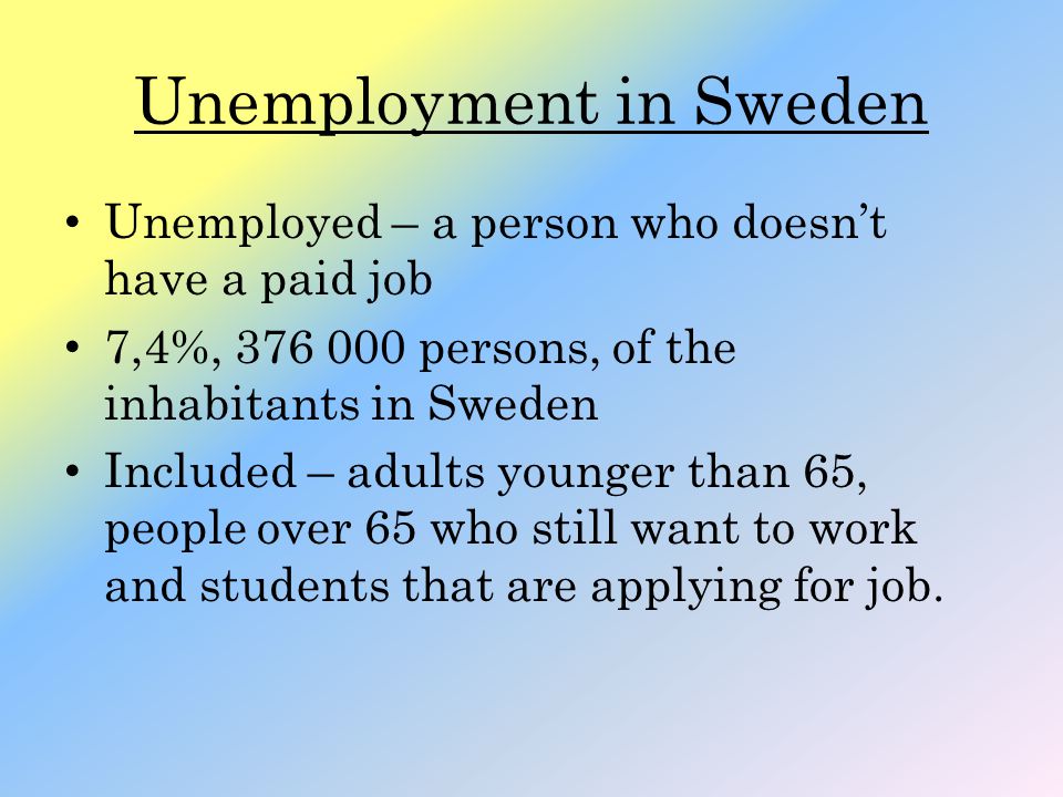 Unemployment in Sweden