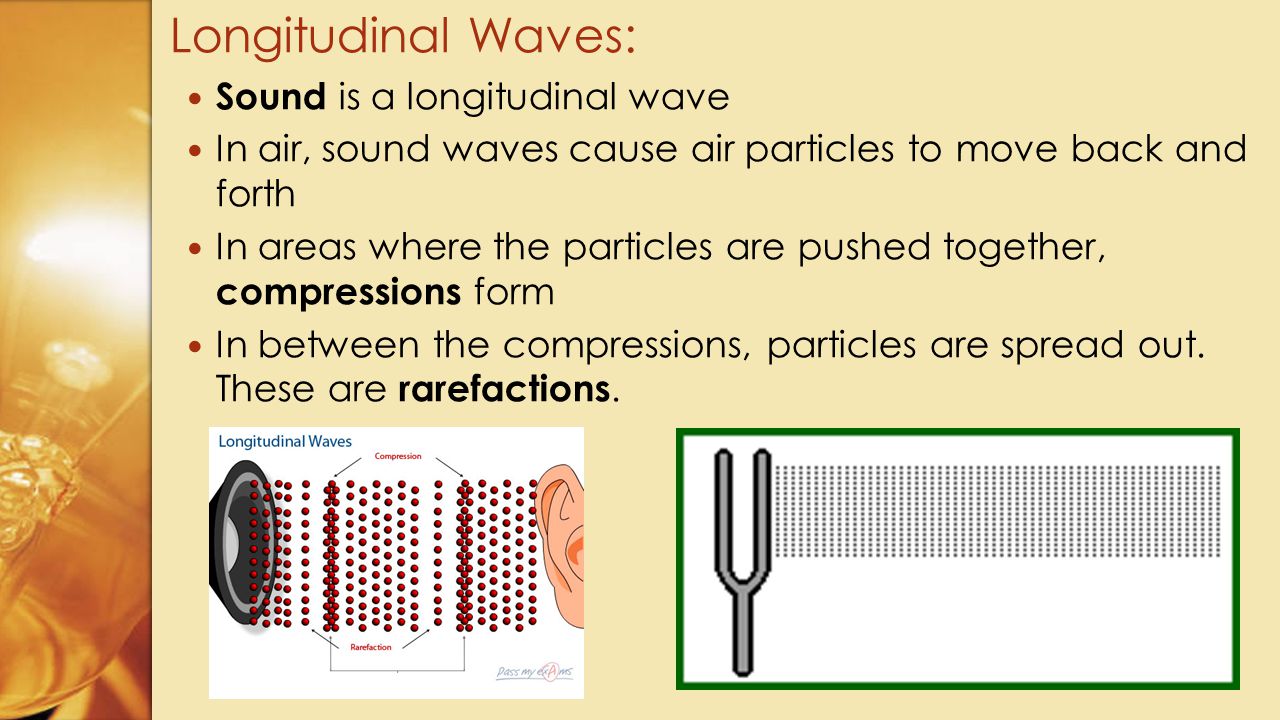 Longitudinal Waves: Sound is a longitudinal wave