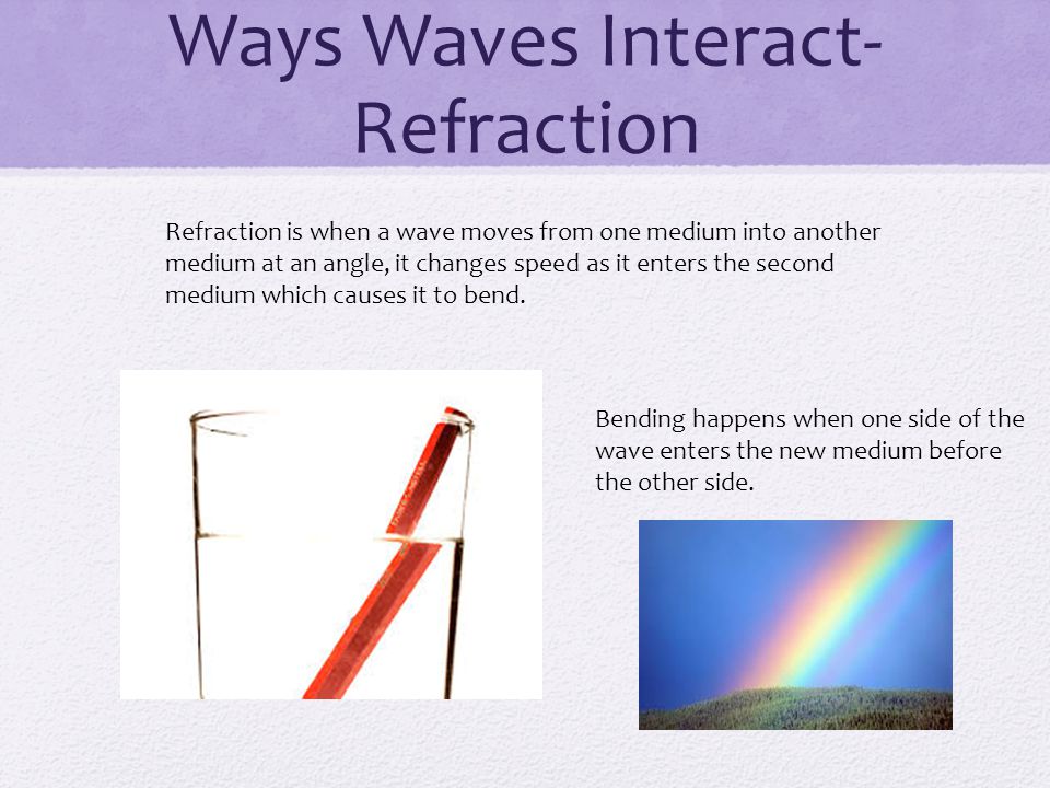 Ways Waves Interact-Refraction