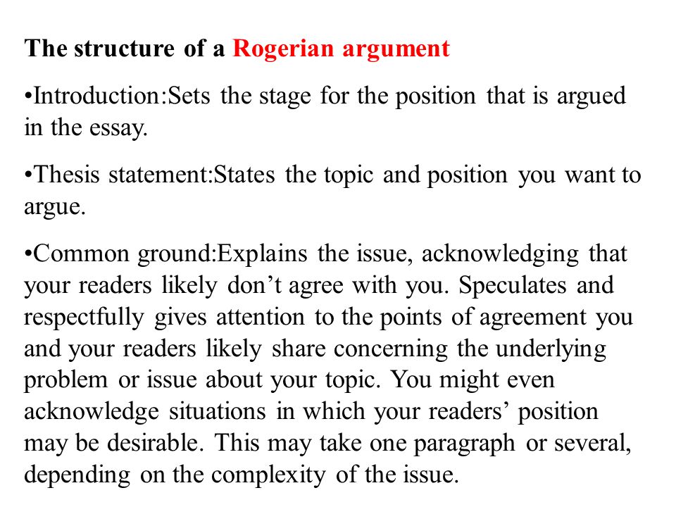 rogerian argument thesis statement