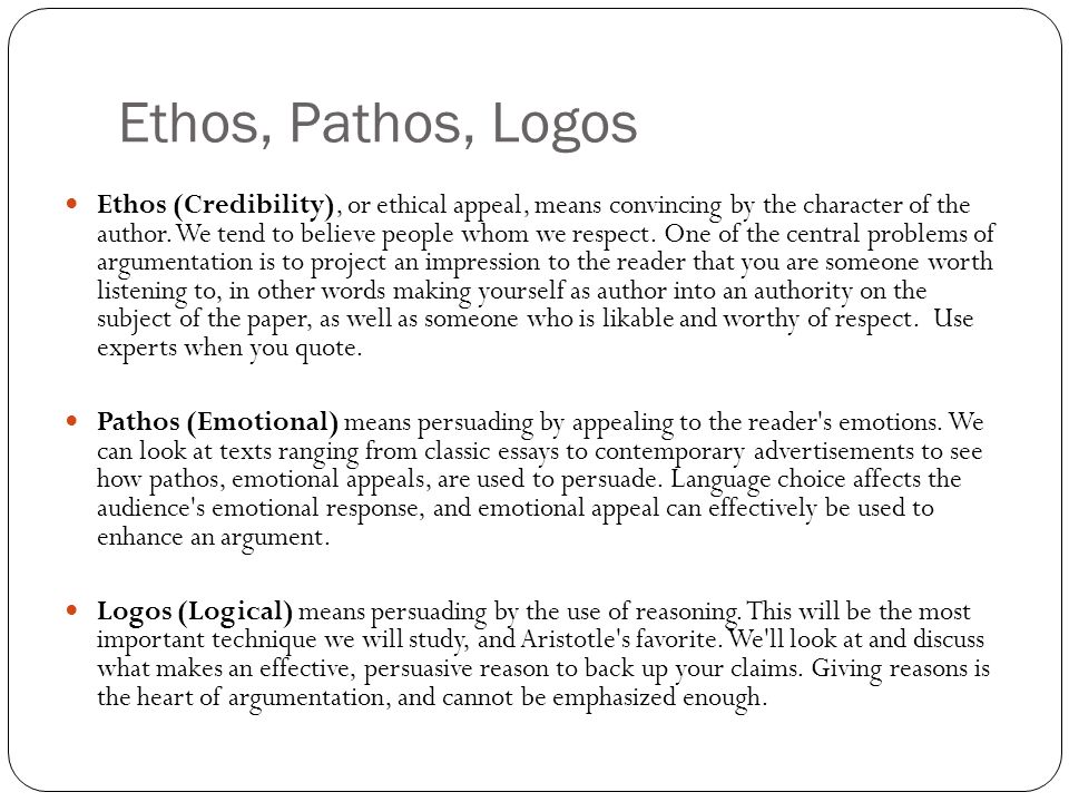 persuasive speech ethos pathos logos examples