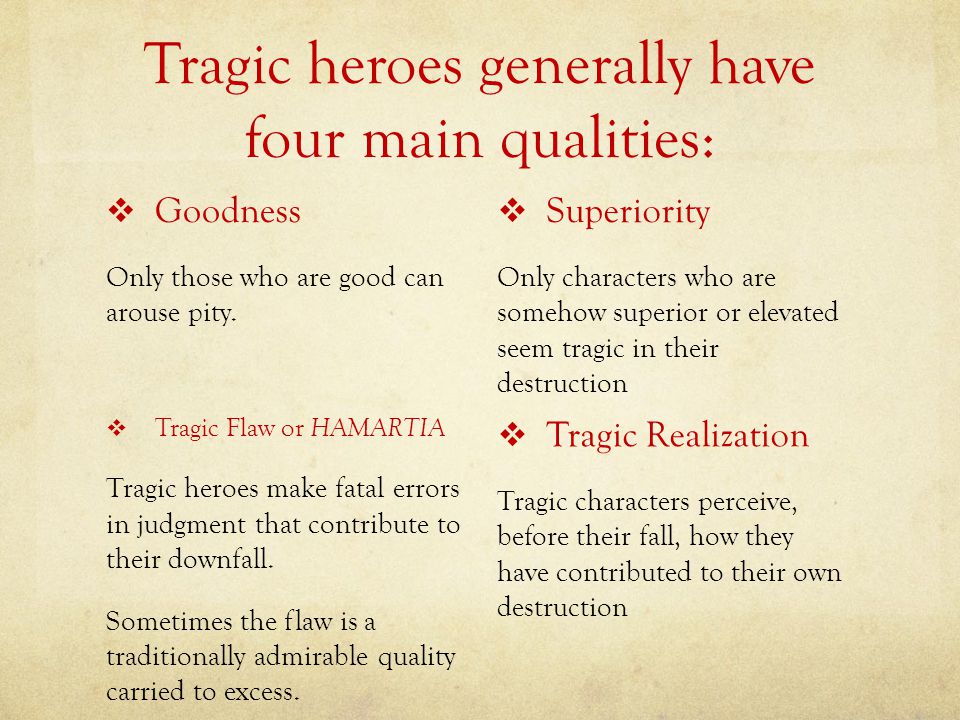 what are the qualities of a tragic hero