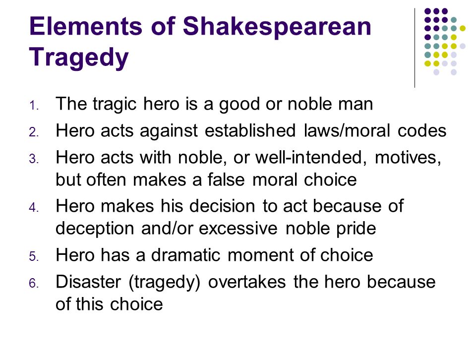 elements of tragedy in hamlet