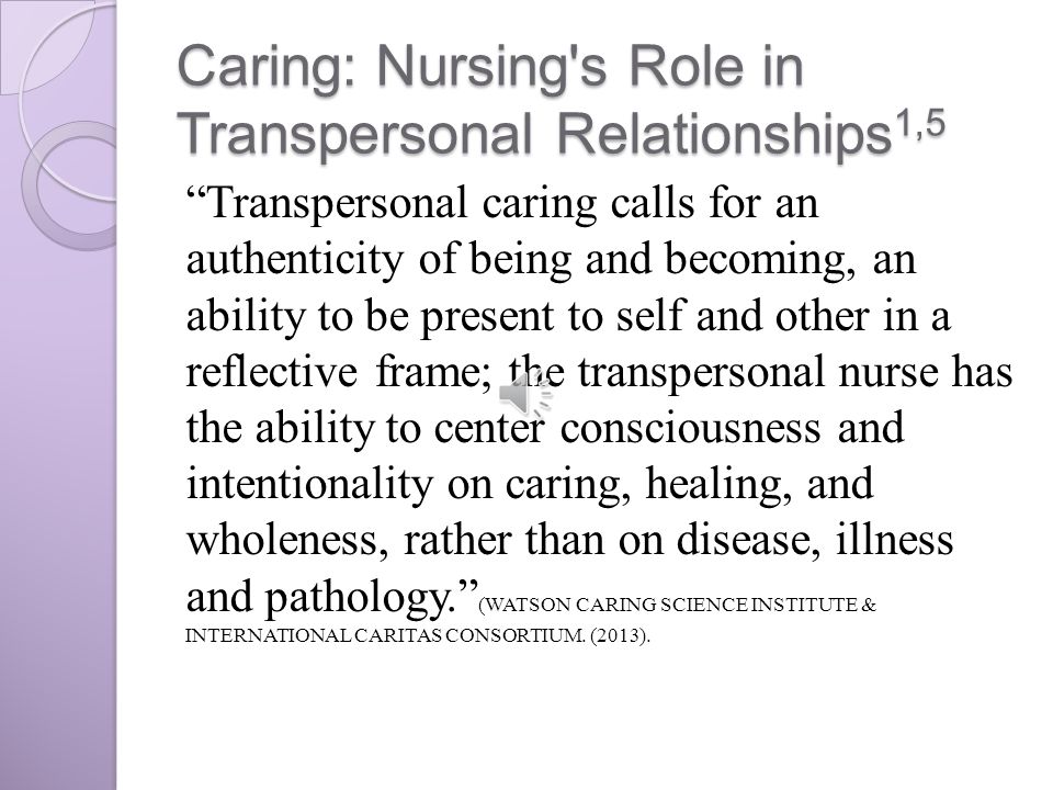 transpersonal caring relationship
