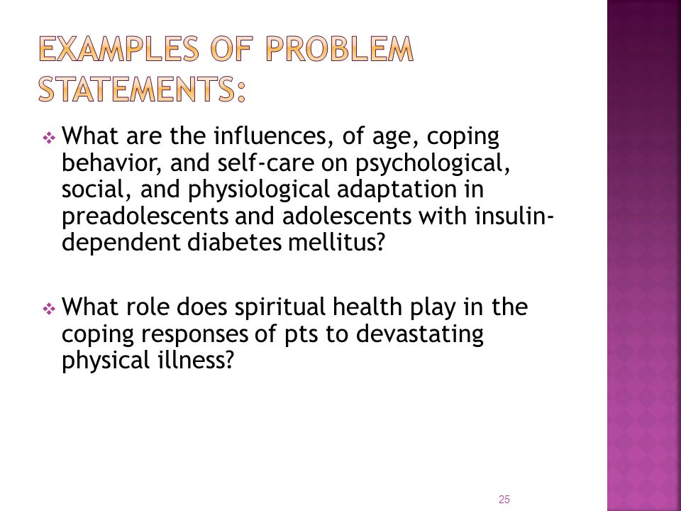 research problem statement on diabetes mellitus)