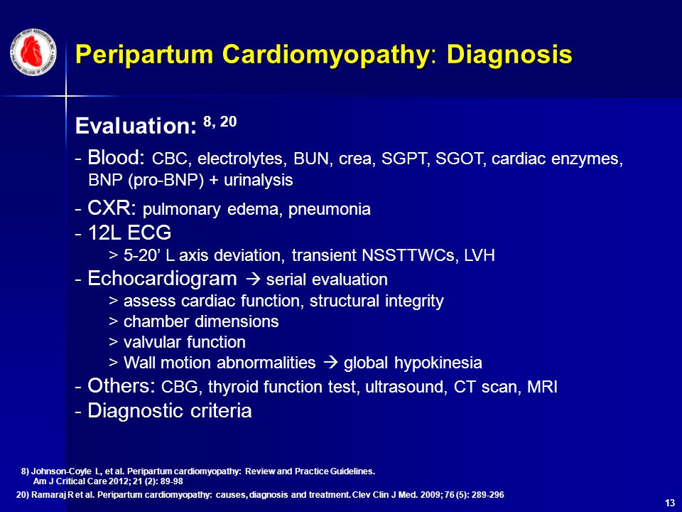 Peripartum (Postpartum) Cardiomyopathy: Symptoms and Treatment