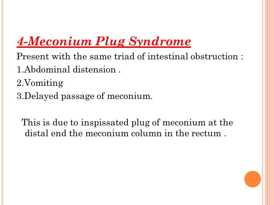 4-Meconium Plug Syndrome