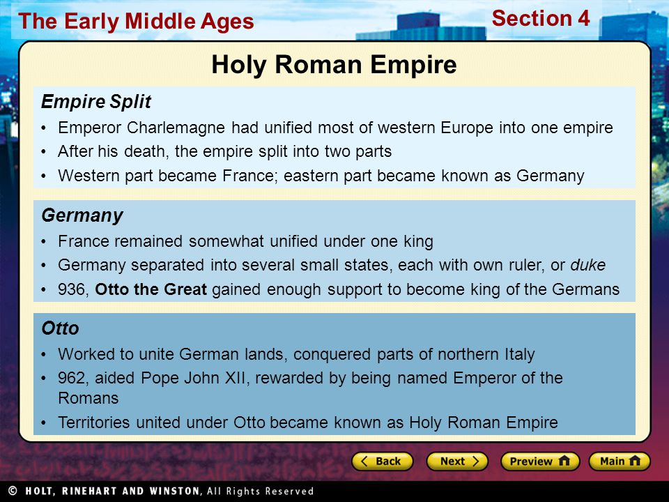 Holy Roman Empire Empire Split Germany Otto