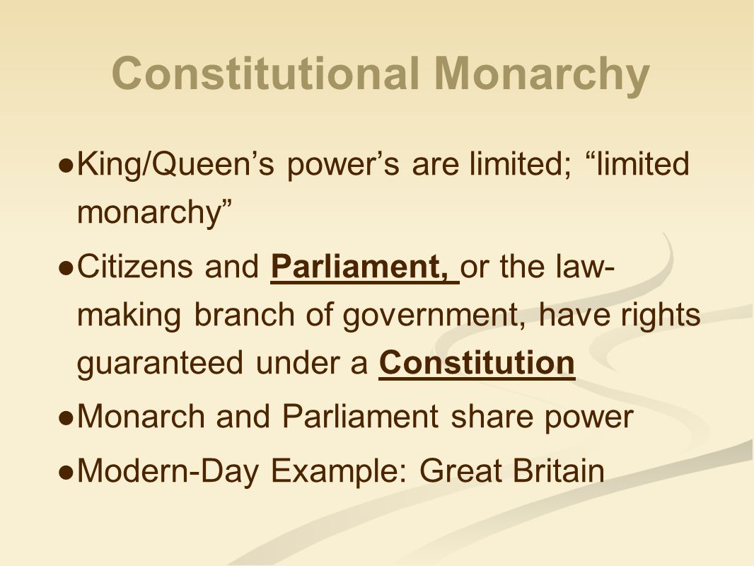 example of a constitutional monarchy