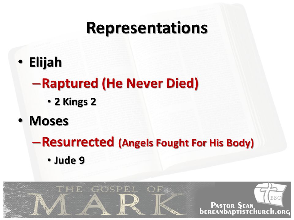 Representations Elijah Raptured (He Never Died) Moses