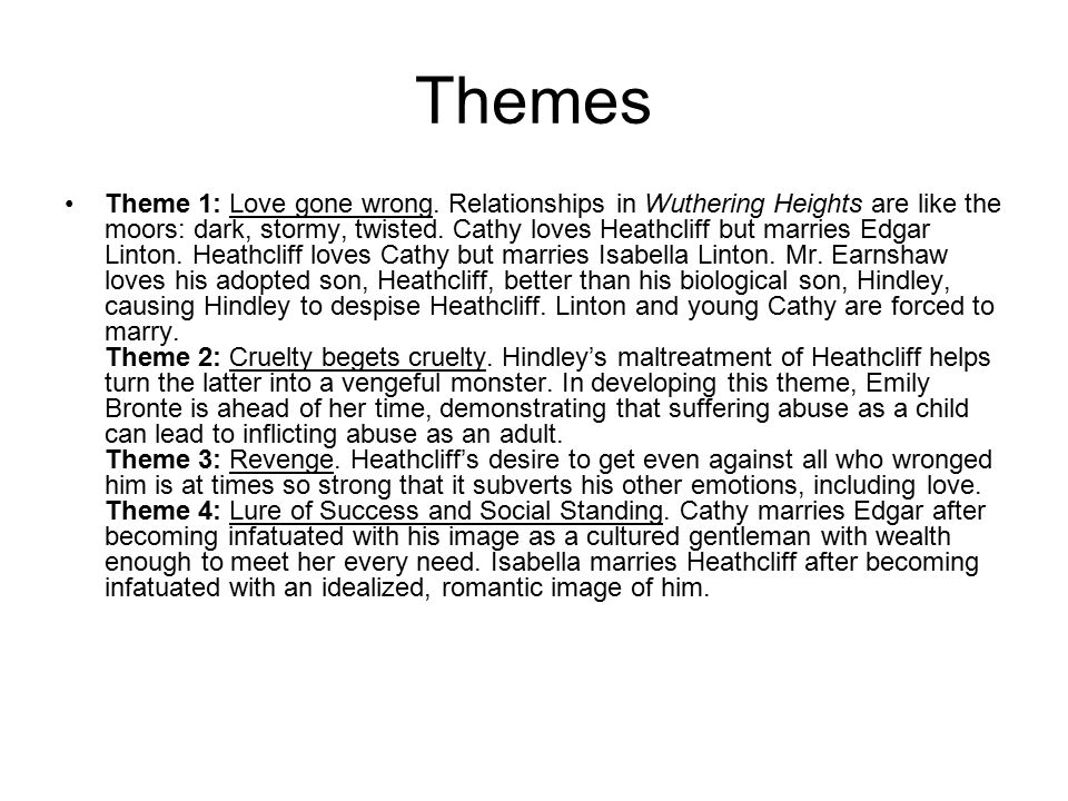 wuthering heights themes