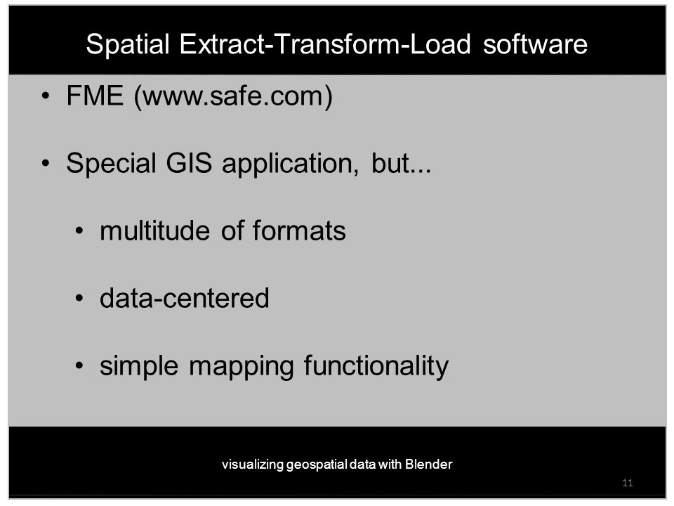 Spatial Extract-Transform-Load software