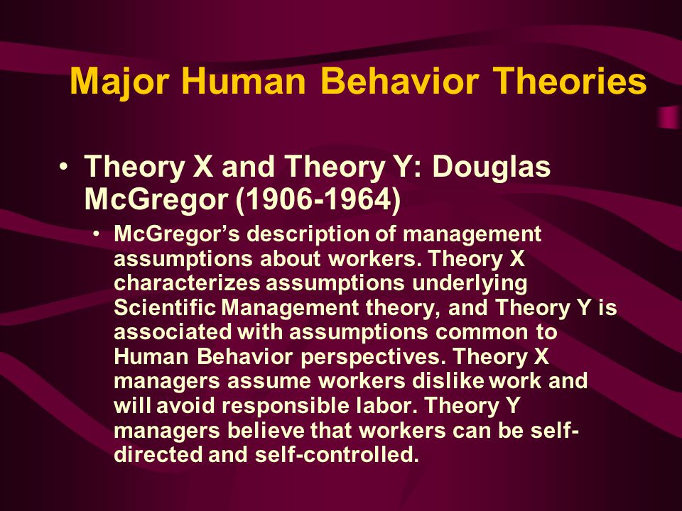 according to theory x by mcgregor managers assume that employees