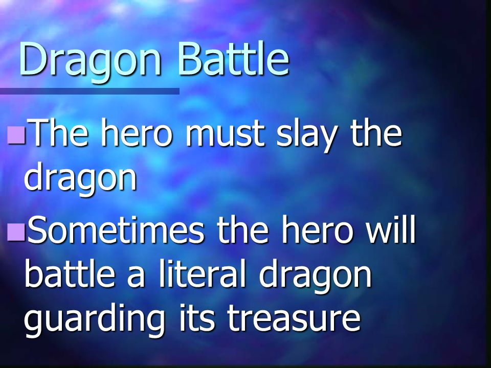 Dragon Battle The hero must slay the dragon