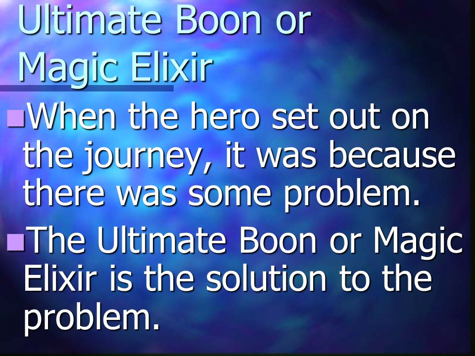 Ultimate Boon or Magic Elixir