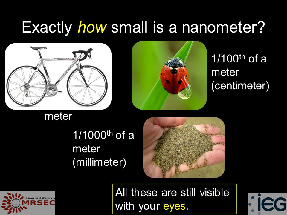 Exactly how small is a nanometer
