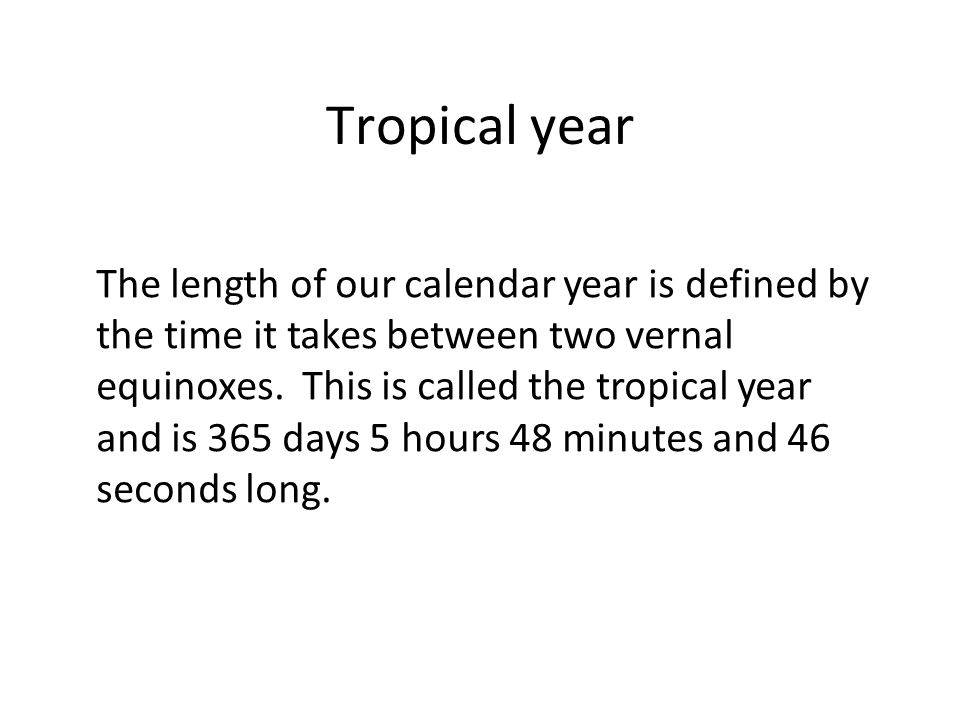Tropical year
