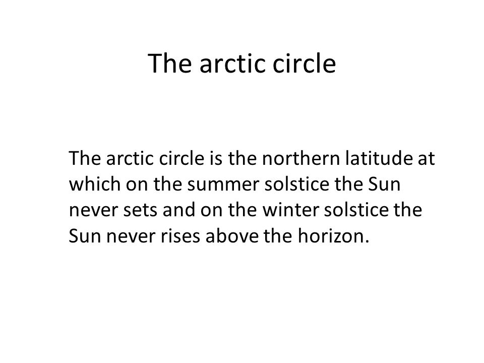 The arctic circle