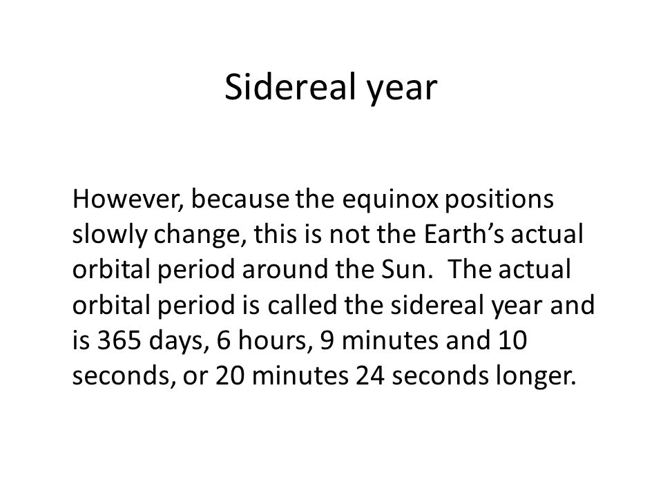 Sidereal year