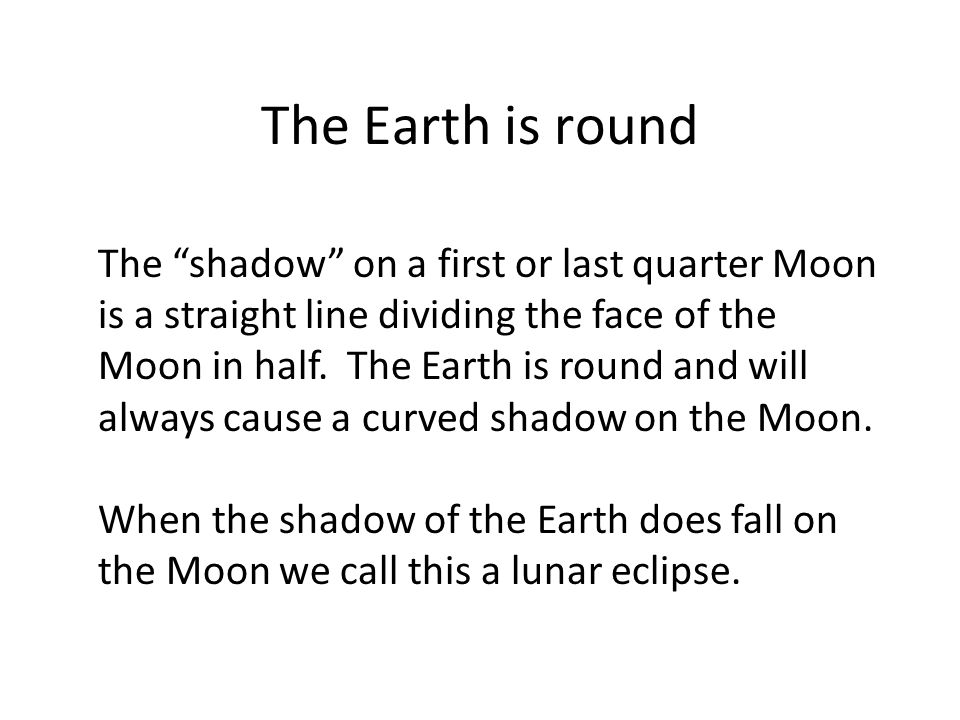 The Earth is round