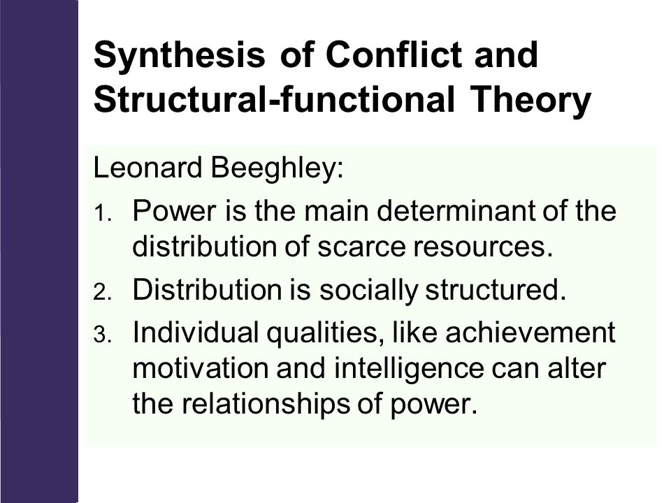 Synthesis of Conflict and Structural-functional Theory