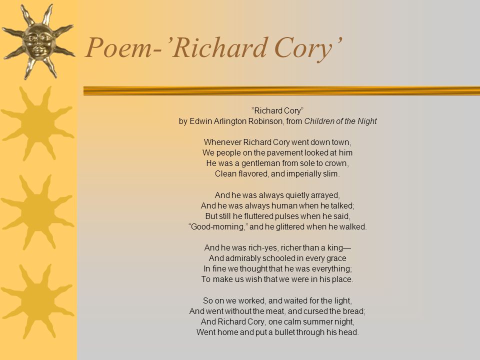 richard cory poem meaning