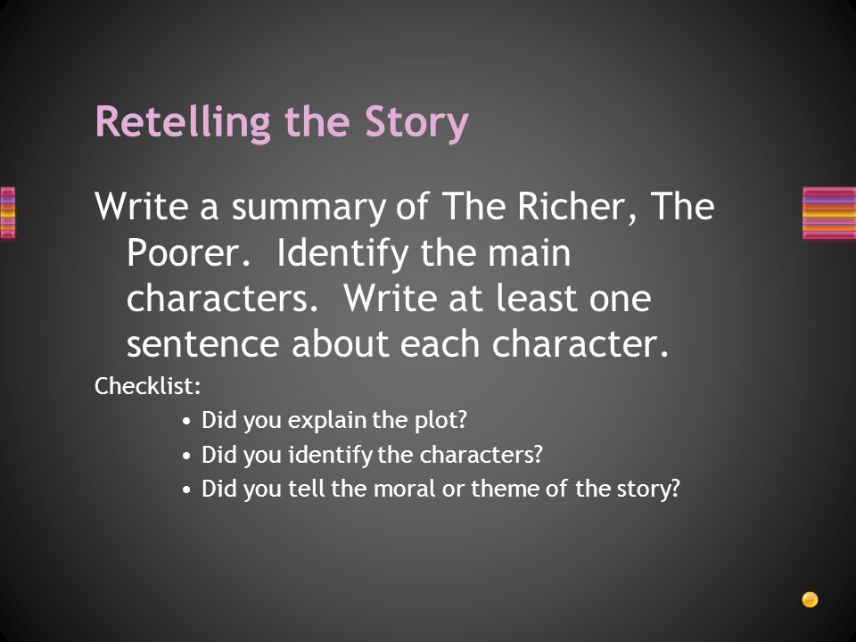 the richer the poorer short story