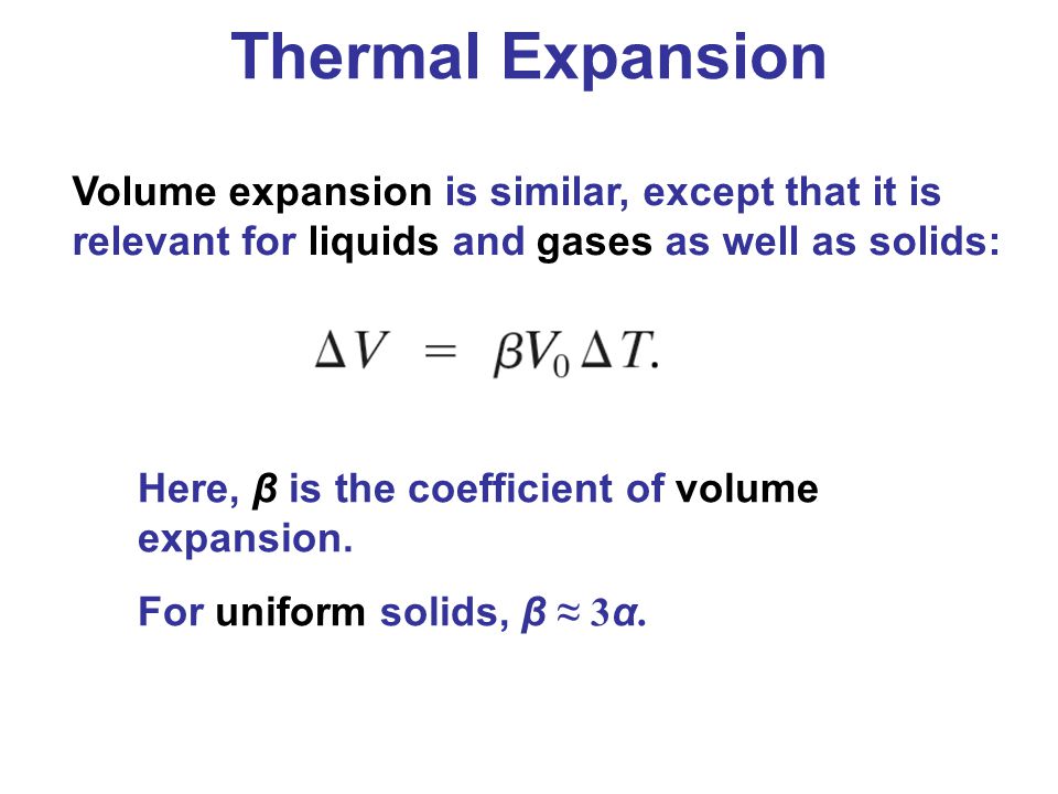 Temperature, Thermal Expansion, and the Ideal Gas Law - ppt video online  download