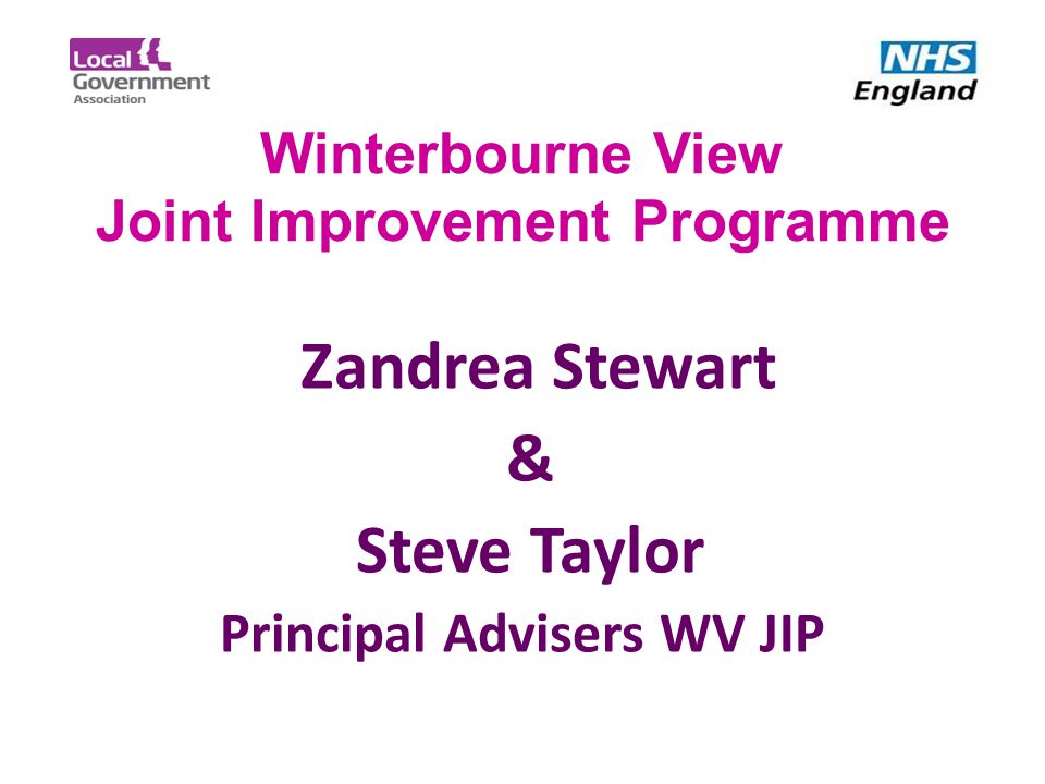 Winterbourne View Joint Improvement Programme