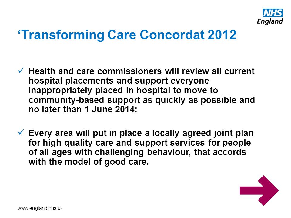 ‘Transforming Care Concordat 2012