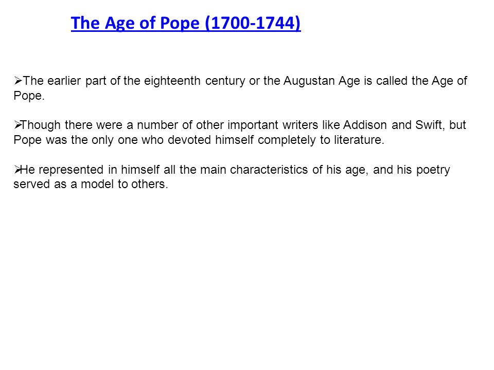 augustan age in english literature