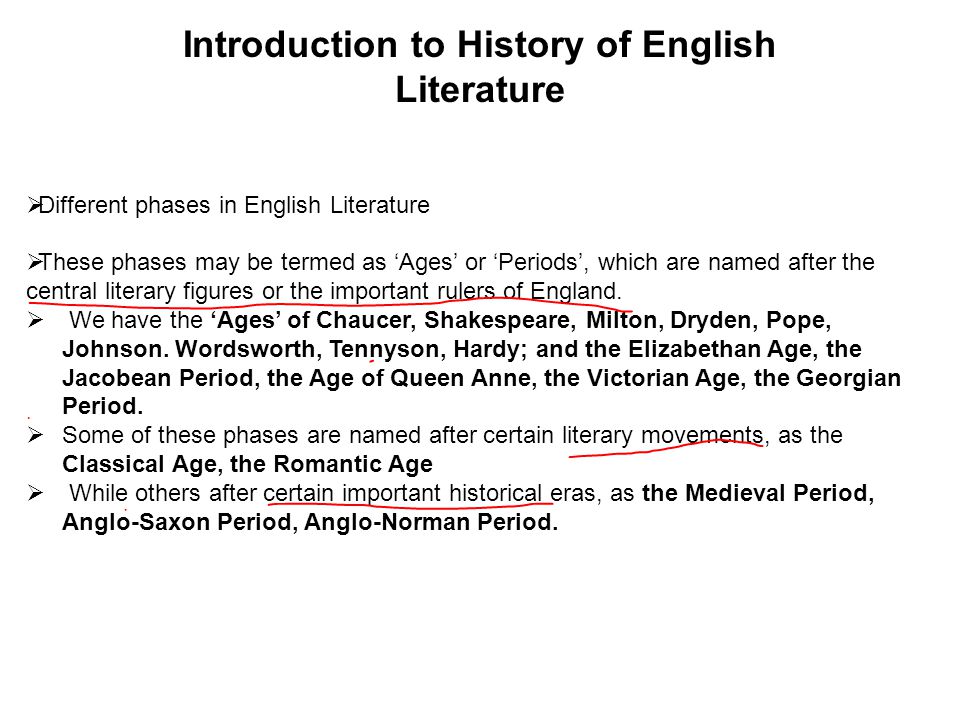 History of English Literature - ppt video online download