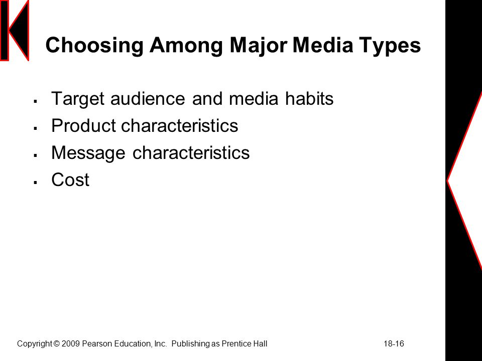 Choosing Among Major Media Types