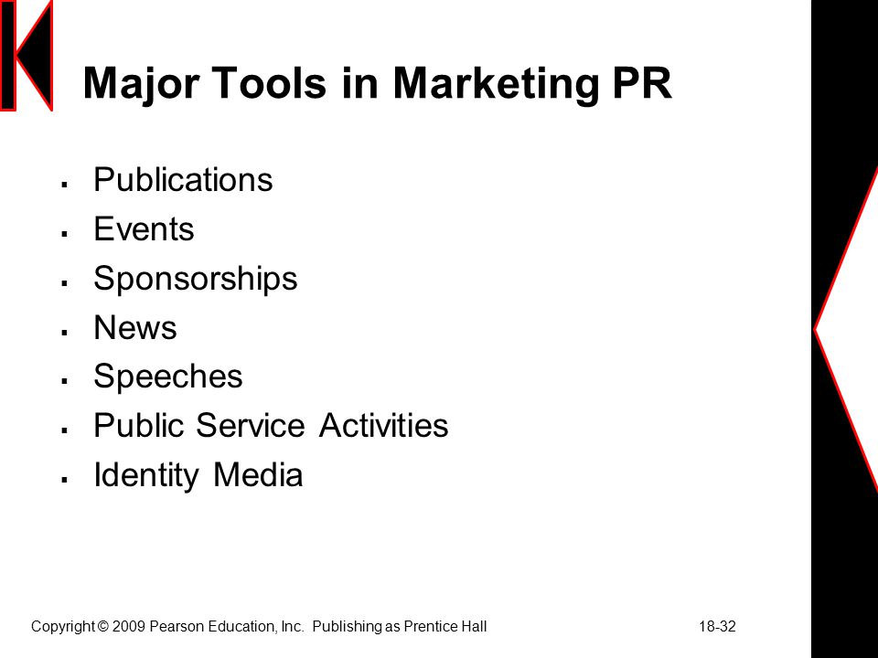 Major Tools in Marketing PR