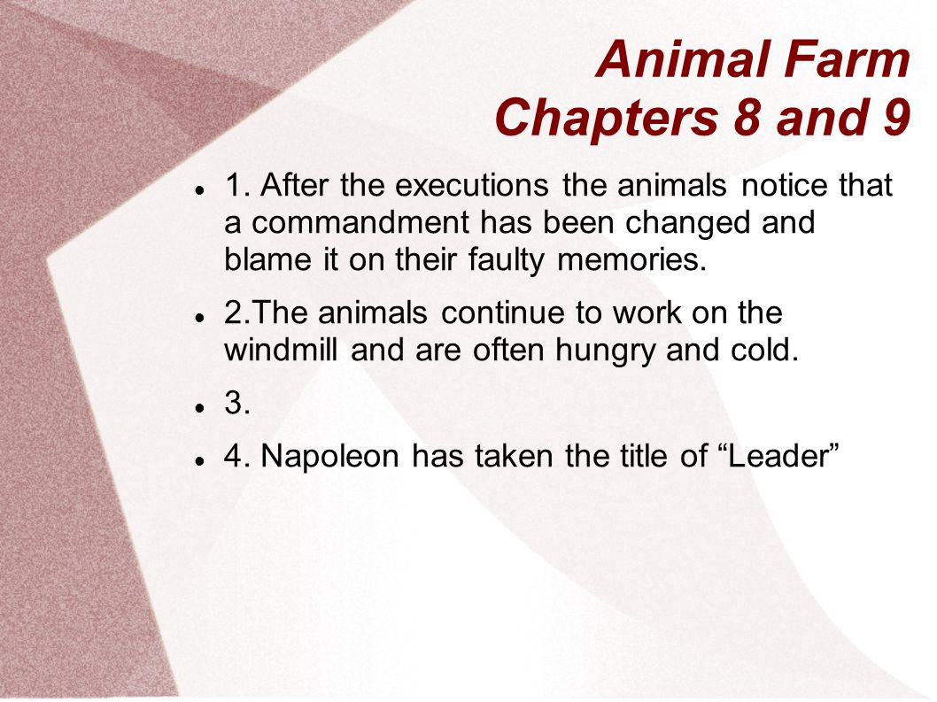 animal farm chapter 8 summary