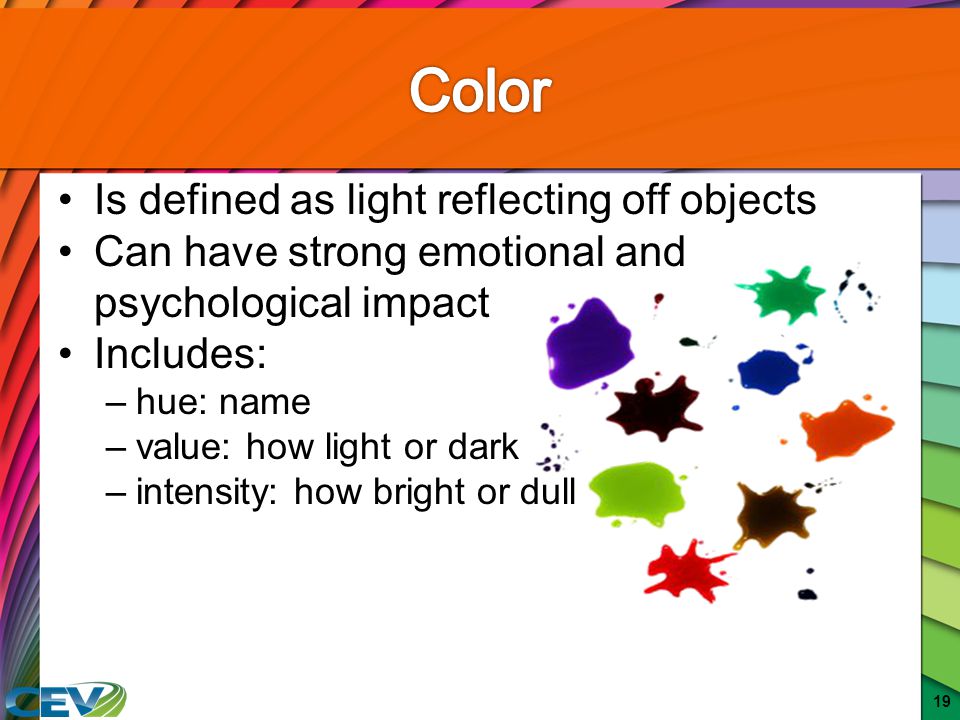 Color Is defined as light reflecting off objects