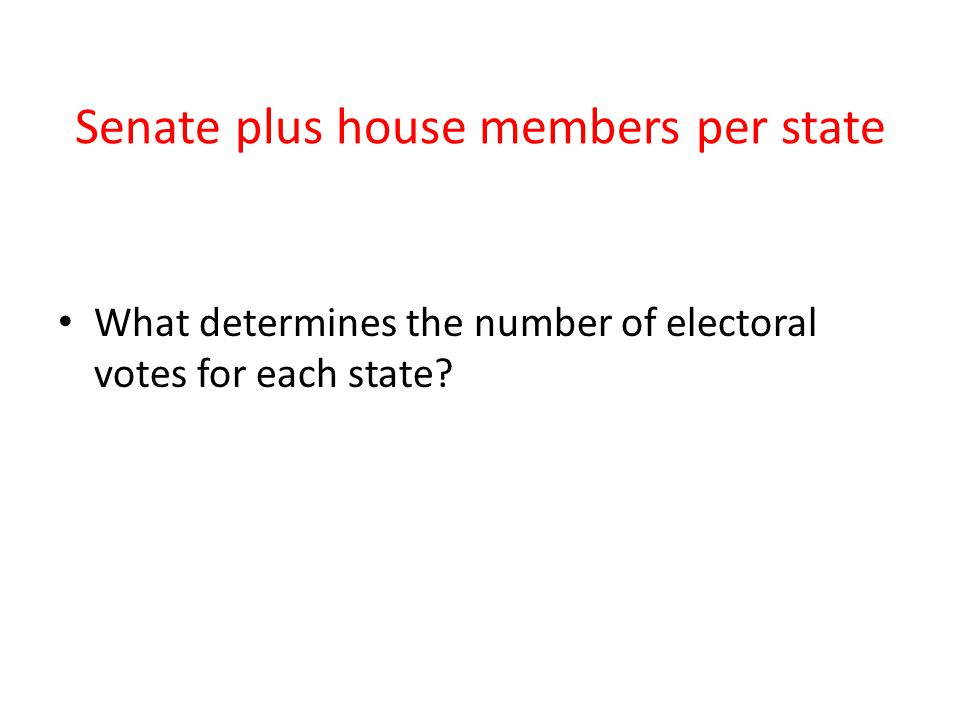 Senate plus house members per state